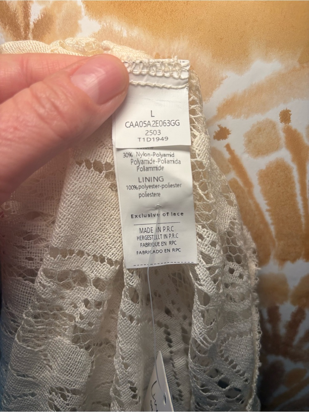 Cupshe Lace Crochet Boho Dress L Cottagecore Romantic Feminine Festival Coastal - Picture 3 of 10
